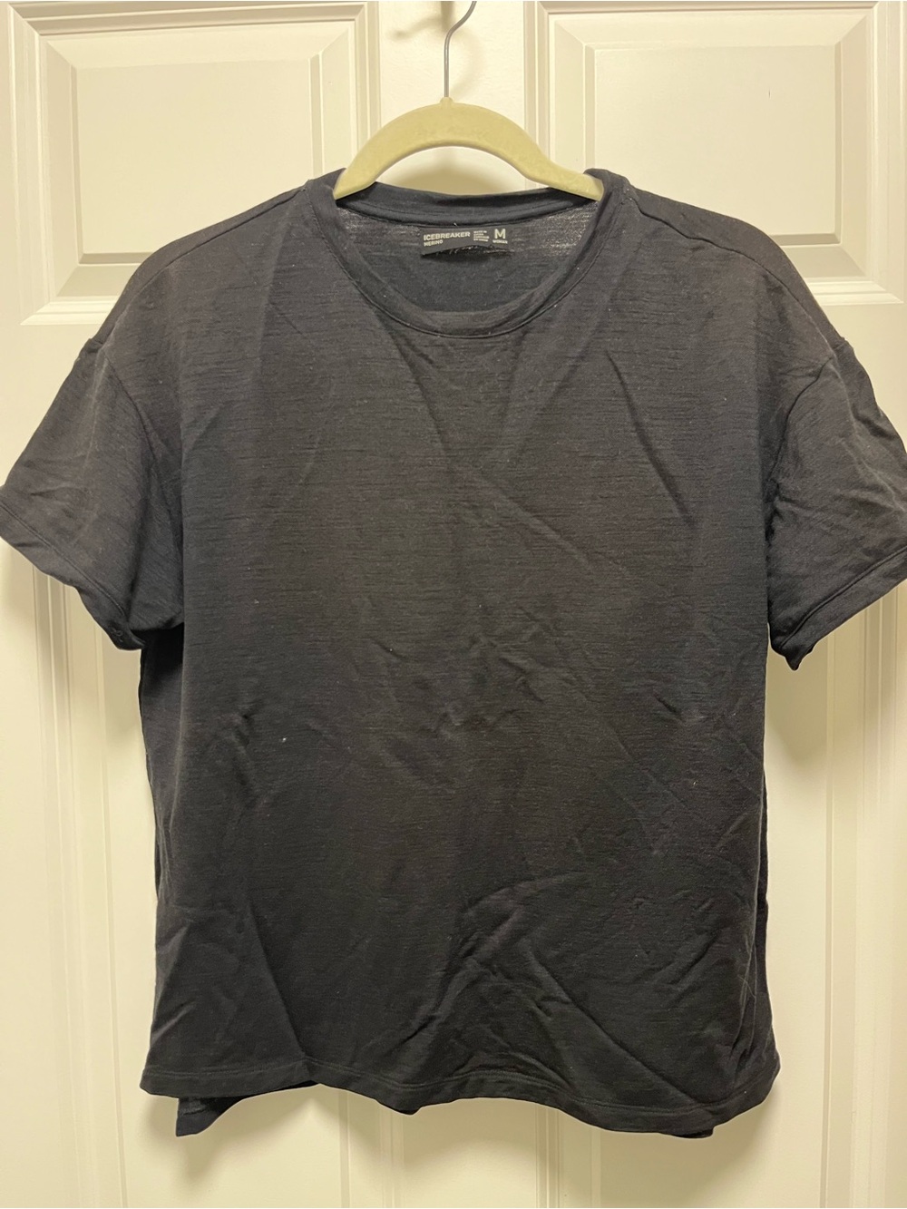 Icebreaker Tami oversized merino wool short sleeve boxy tee top size M Japan